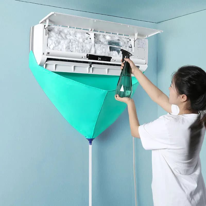Air Conditioner Waterproof Cover with Cleaning Tools Set