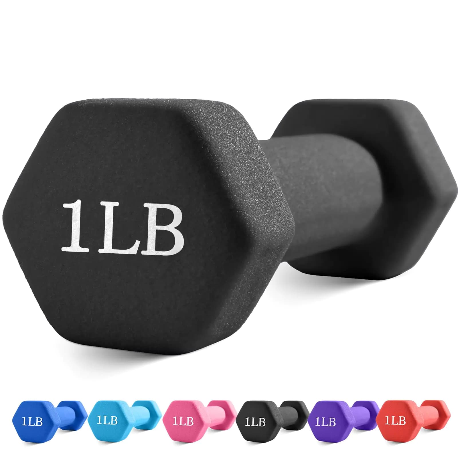 Neoprene Hex Dumbbells Set 1-3 LB