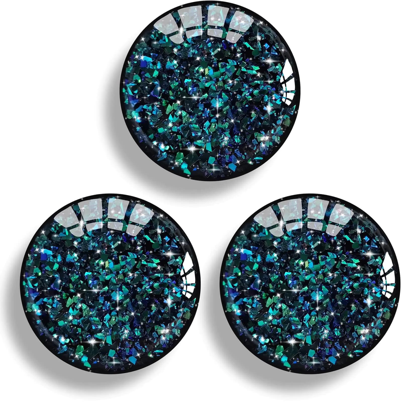 Phone Grip Stand Holder Blue Glitter 3-Pack