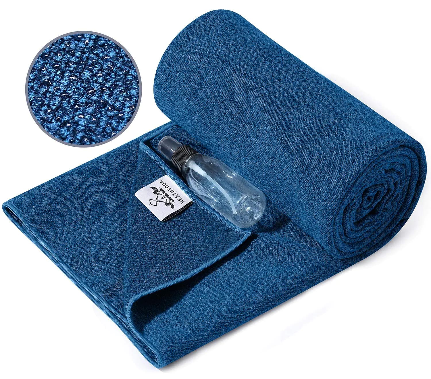 Hot Yoga Towel Non Slip Microfiber Blue