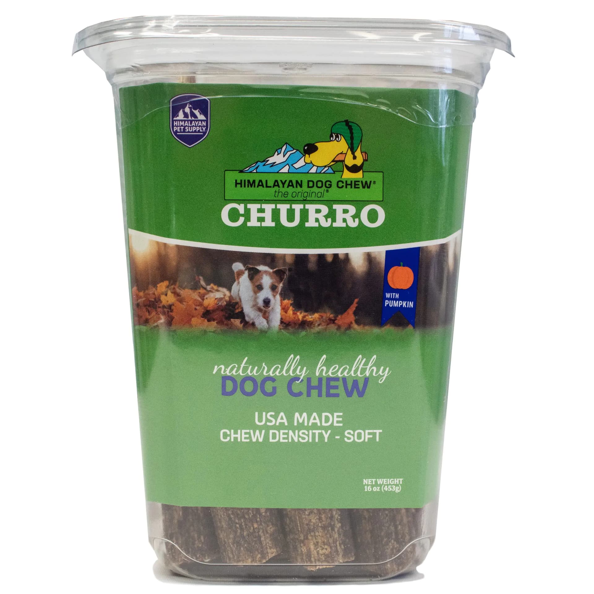 Churro Pumpkin and Cheese Treats | Cheese Churro | Lactose Free - Gluten Free - Grain Free | USA Made | for All Breeds | 11-13 Churros | Pumpkin