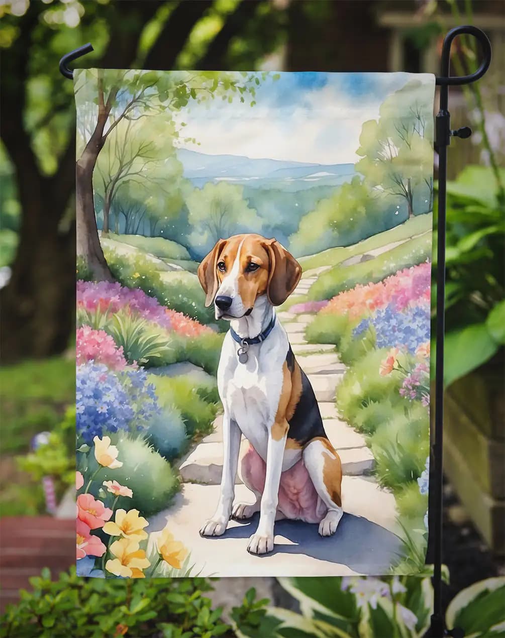 American Foxhound Spring Garden Flag