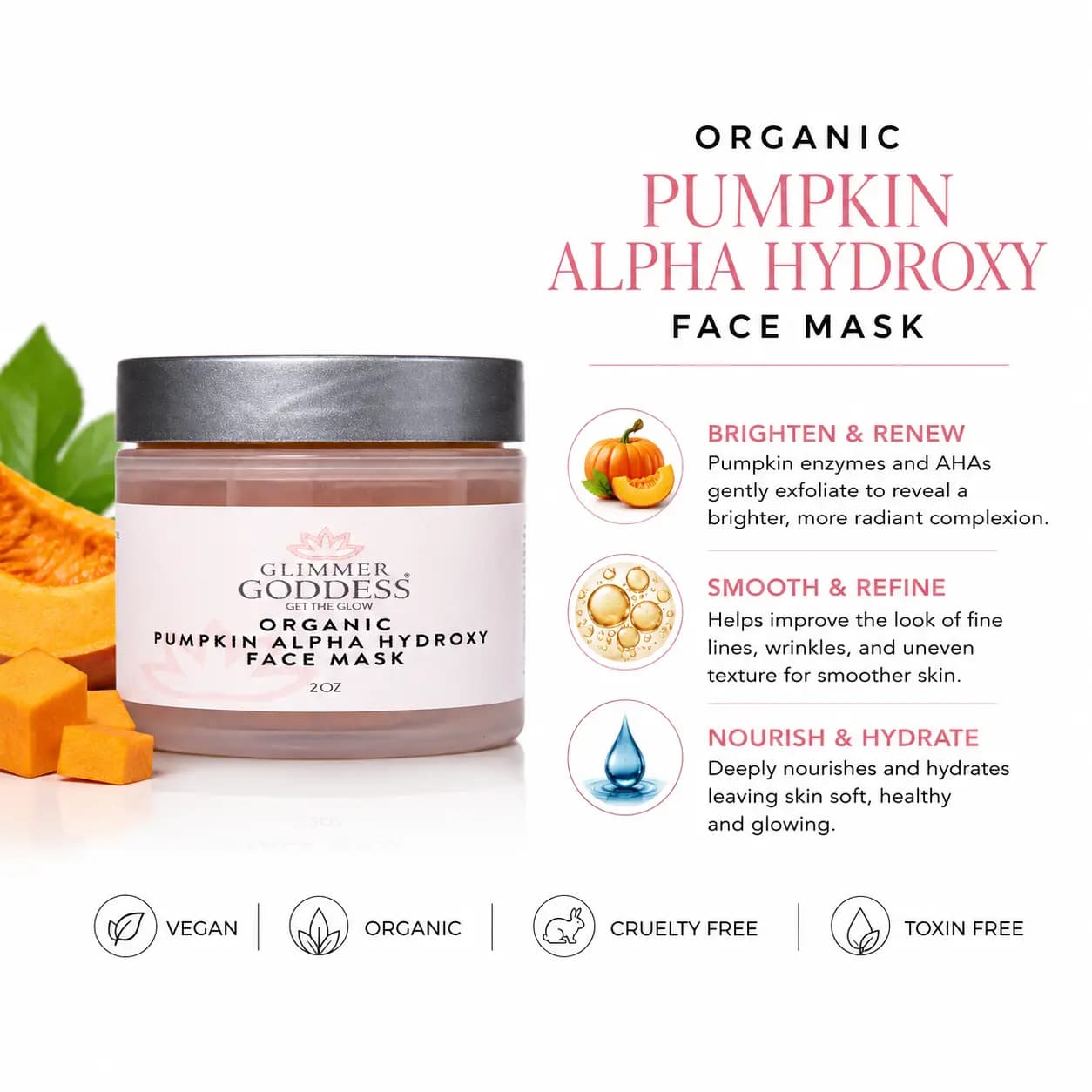 Organic Pumpkin Alpha Hydroxy Face Mask