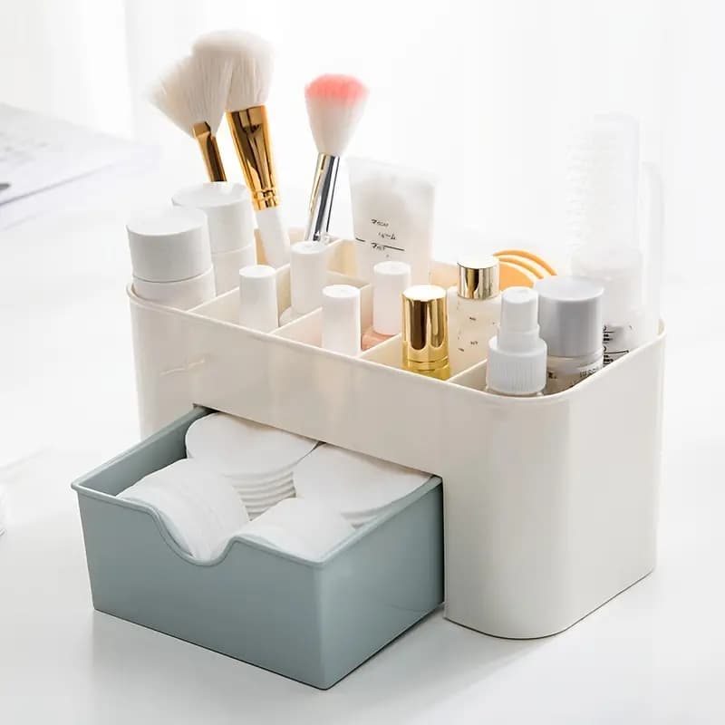 Cosmetic Storage Box for Makeup Brushes and Jewelry