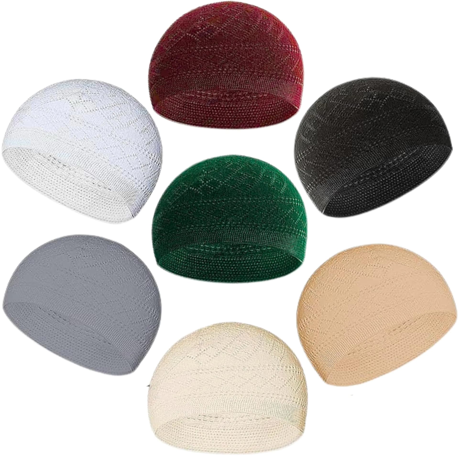 Islamic Cotton Kufi Prayer Hats for Men