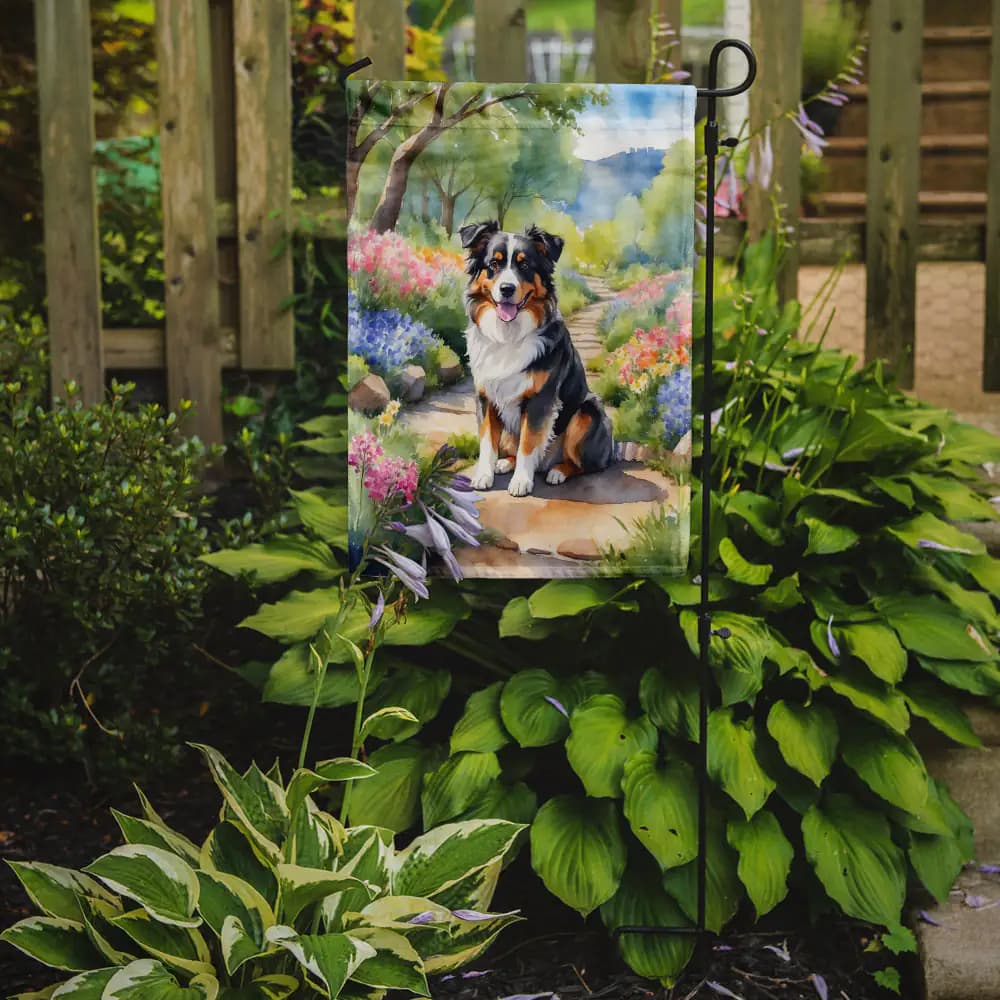 Australian Shepherd Spring Garden Flag