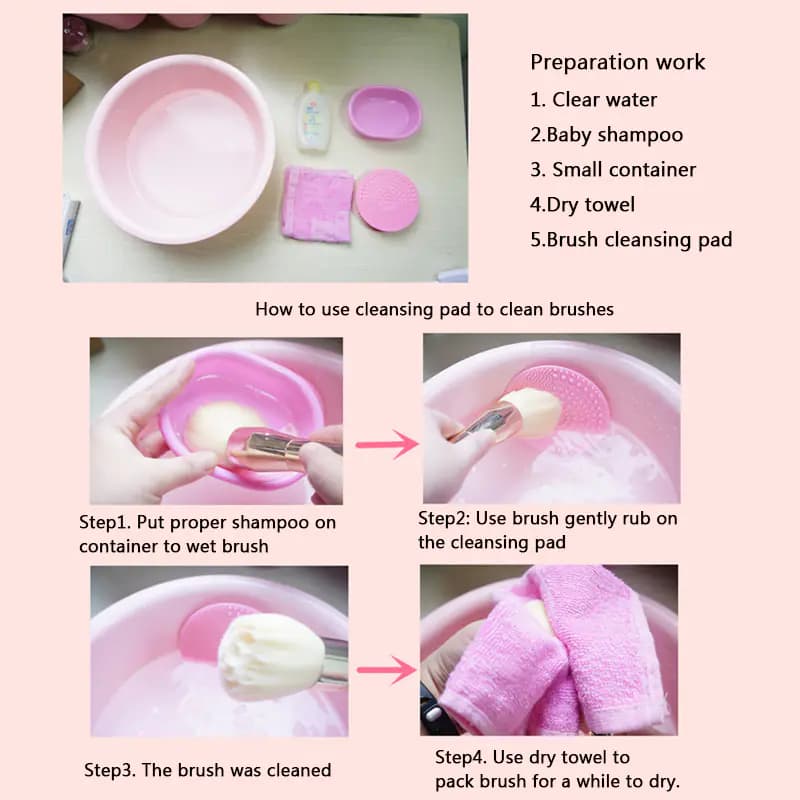 Silicone Brush Cleaning Mat for Makeup Tools