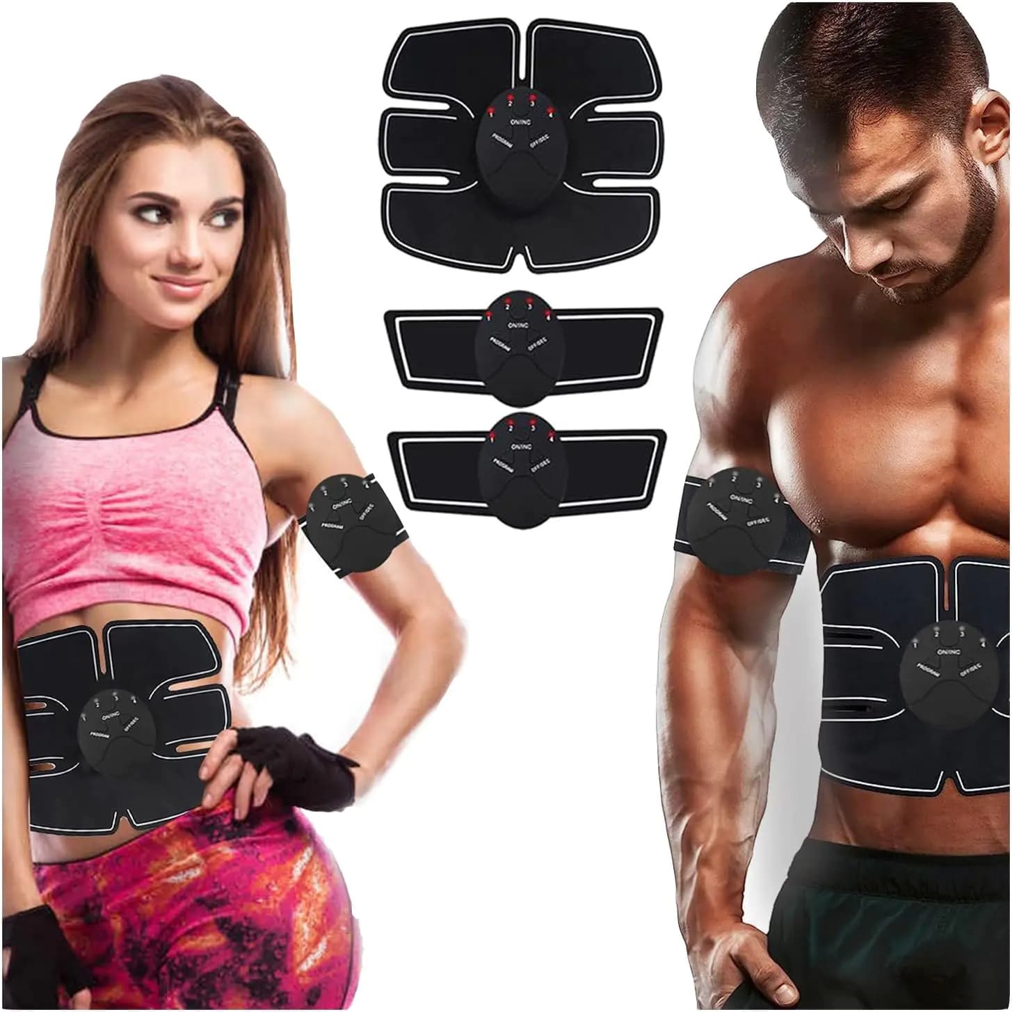 Abdominal Toning Belt For Men Women Gray