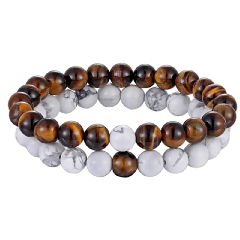 Couple's Black Yoga Bead Bracelet - Trendy Accessories