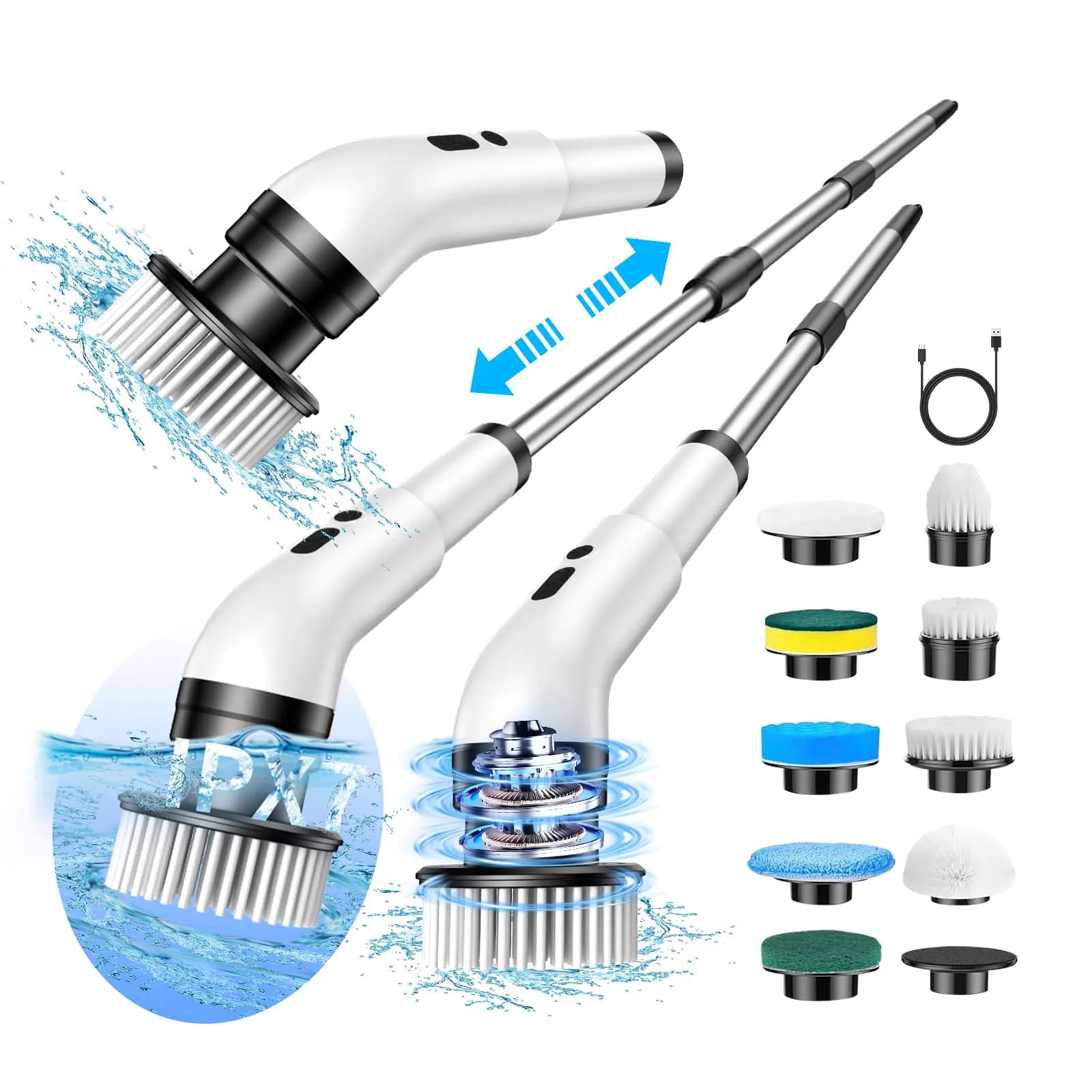 Electric Spin Scrubber Cordless Cleaning Brush
