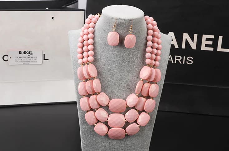 Flower Necklace Jewelry Set