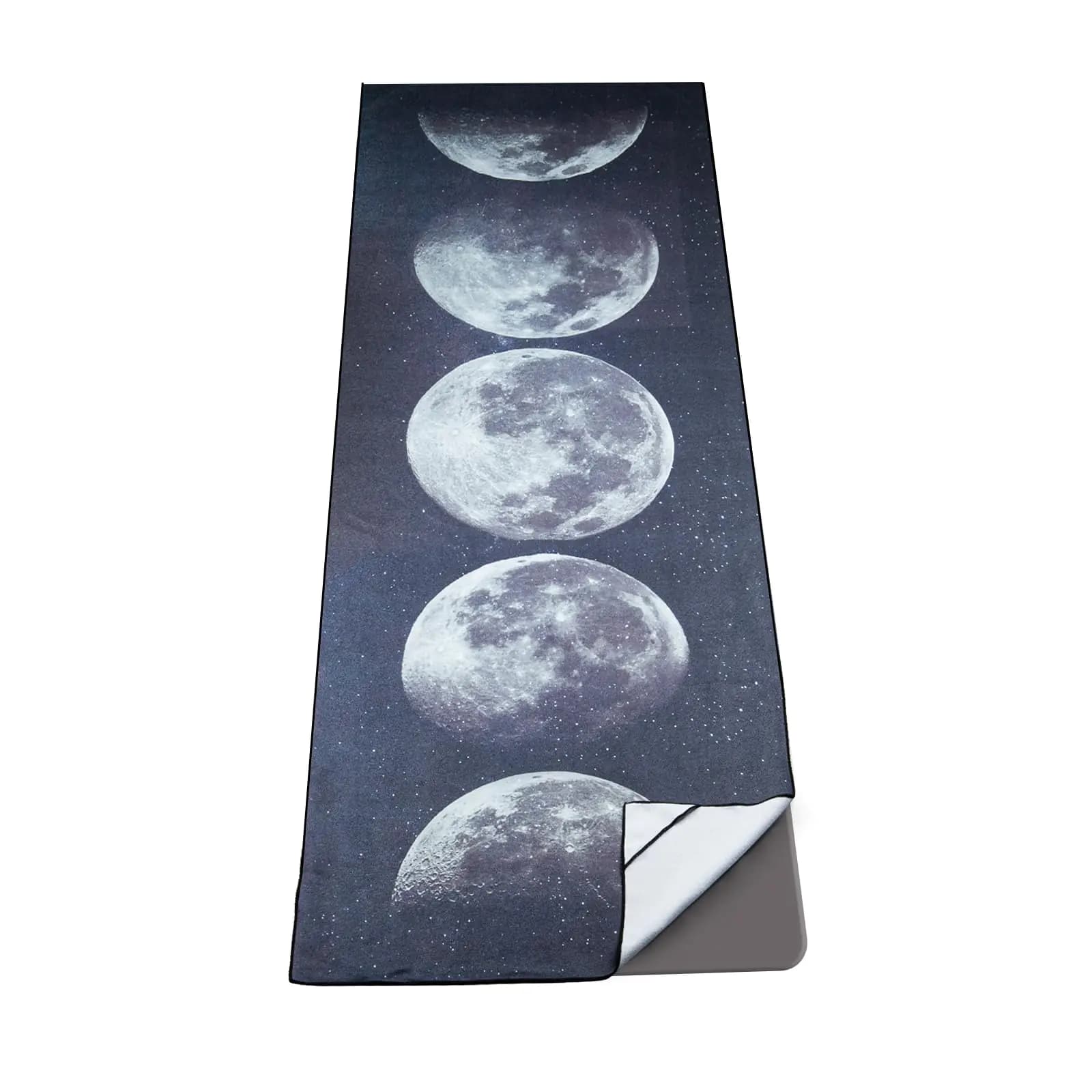 Colorful Star Non-Slip Yoga Towel Grey
