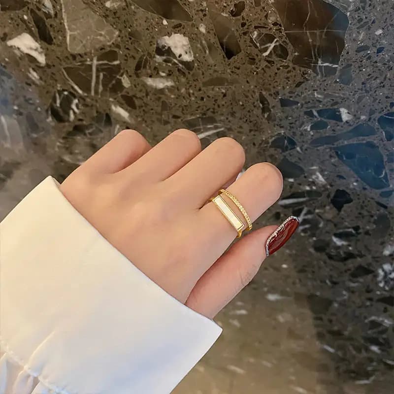 Geometric Open Ring for Women - Fashion Design