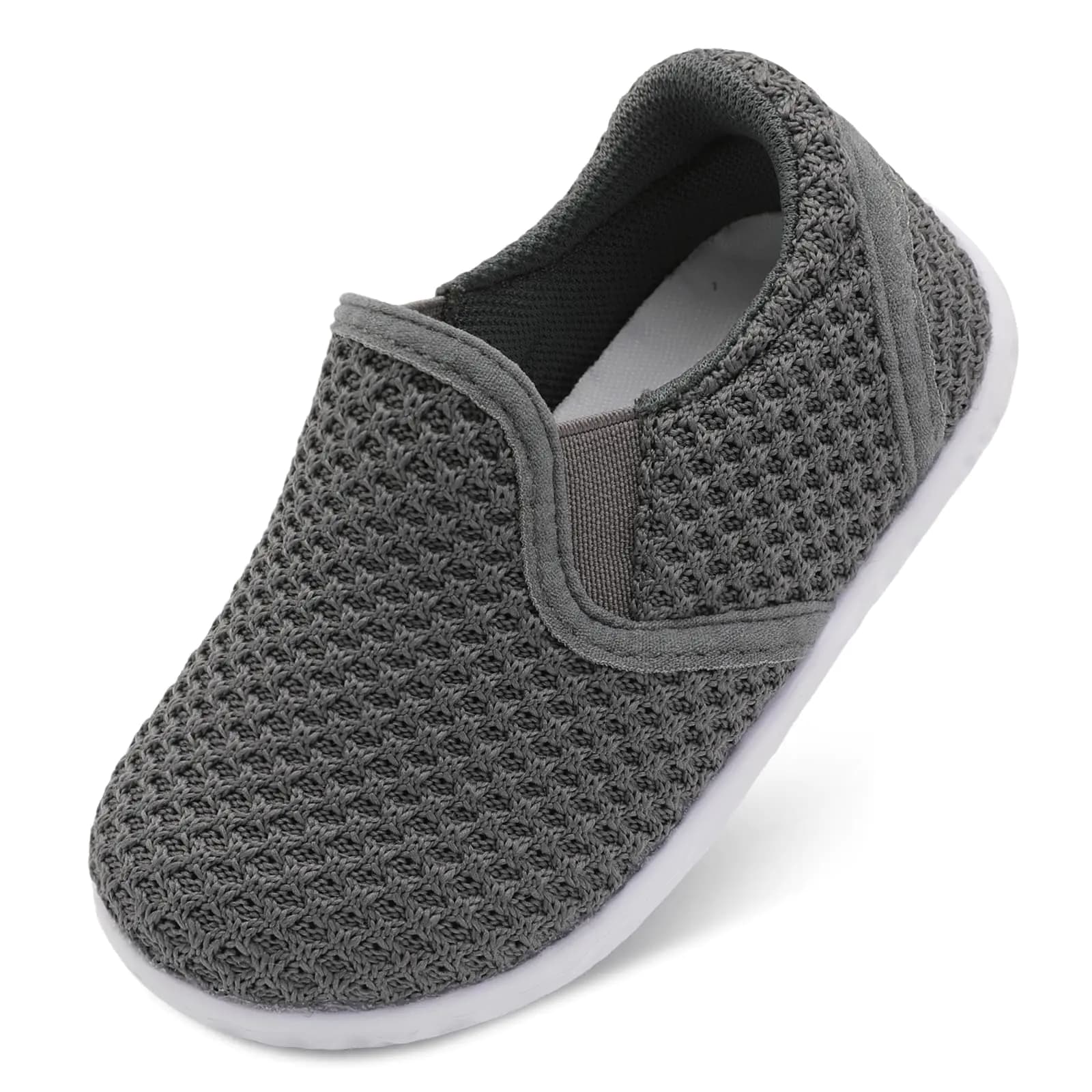 Baby Walking Shoes Breathable Slip-On Grey