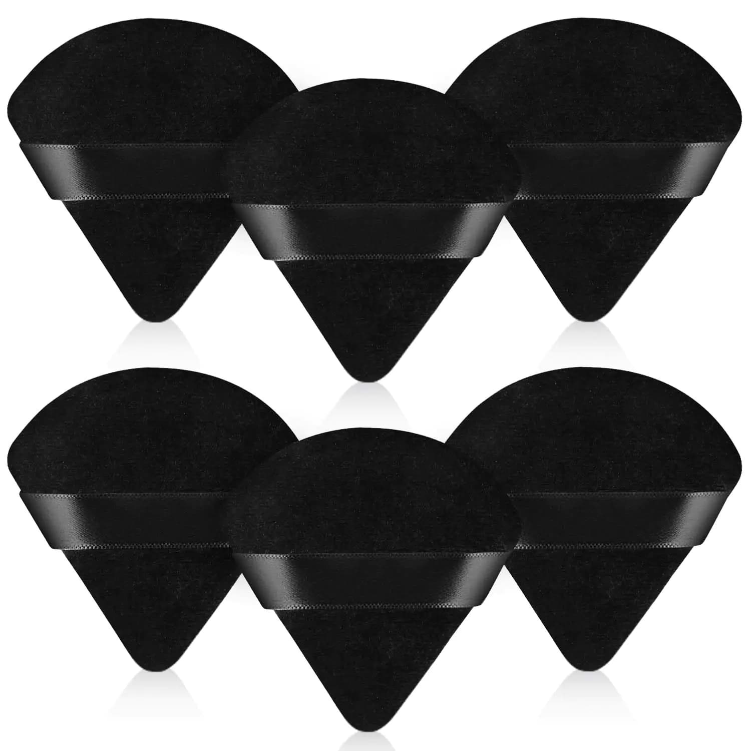 Triangle Powder Puff Makeup Sponges Set Black