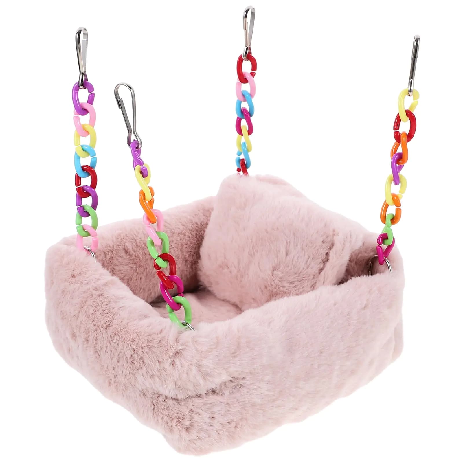 Hamster Hideout Cave Plush Bed Pink