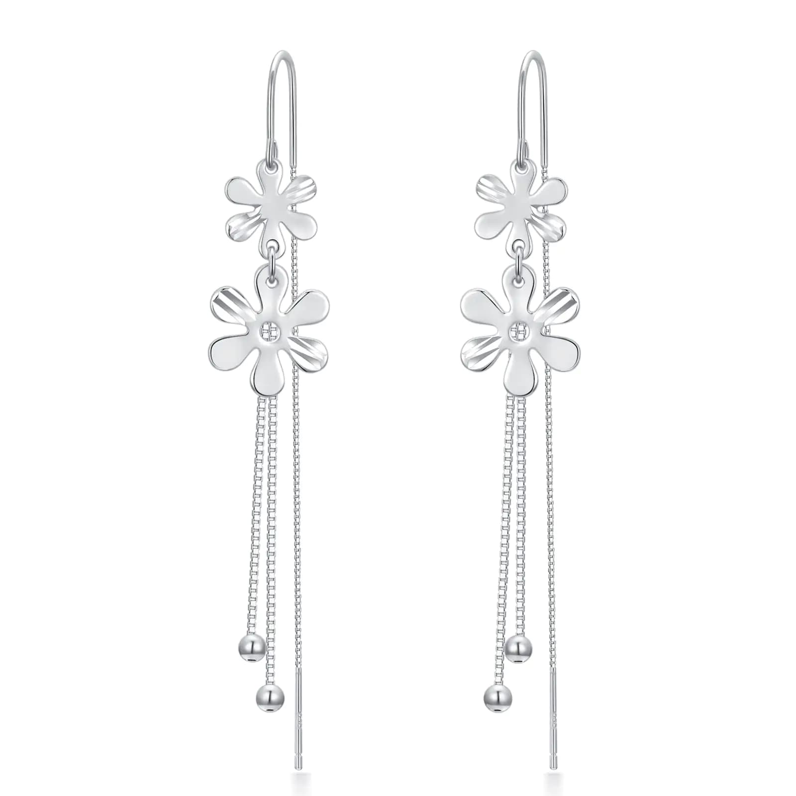 Threader Earrings with Tassel Dangle Chain