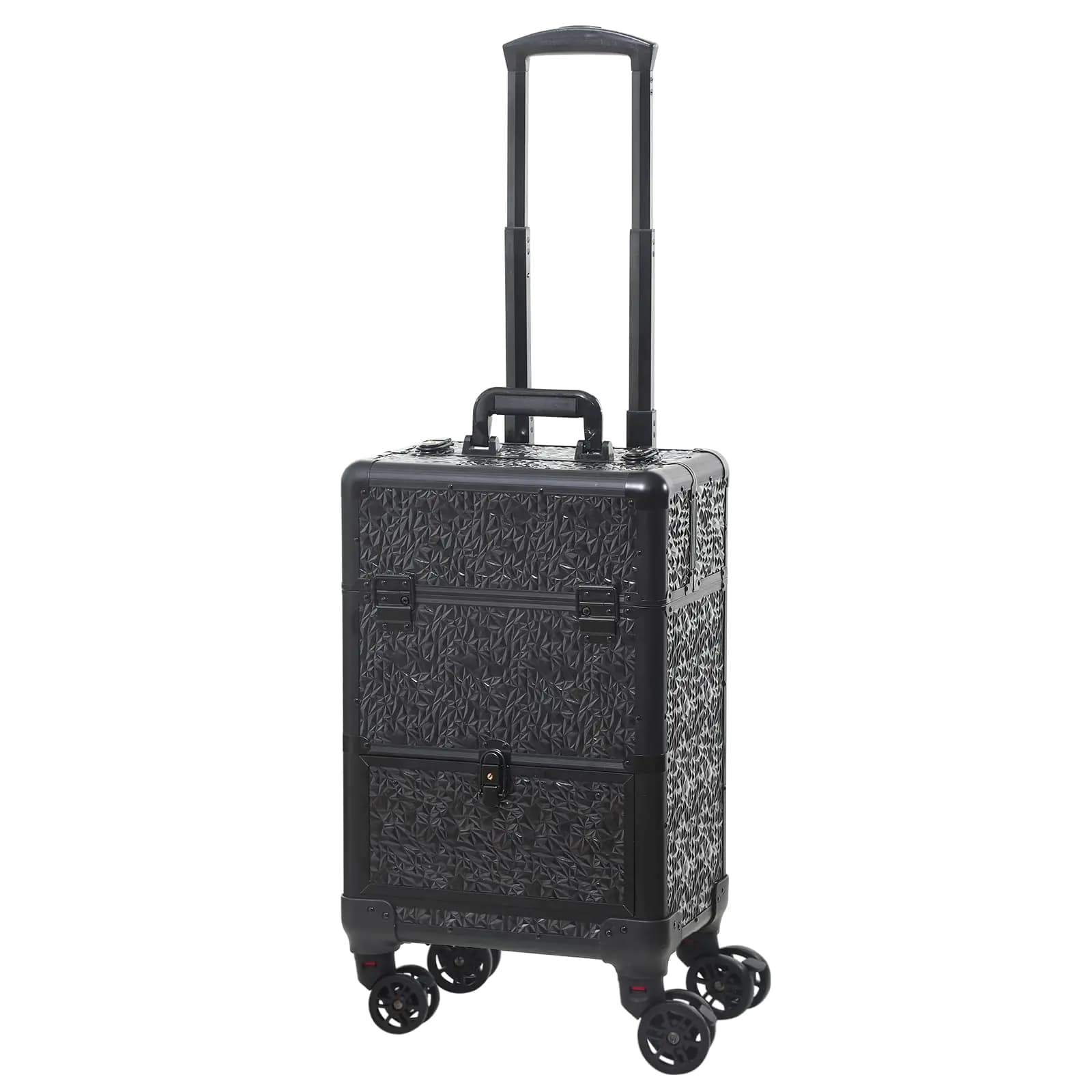 Rolling Train Case with Drawer Makeup Organizer