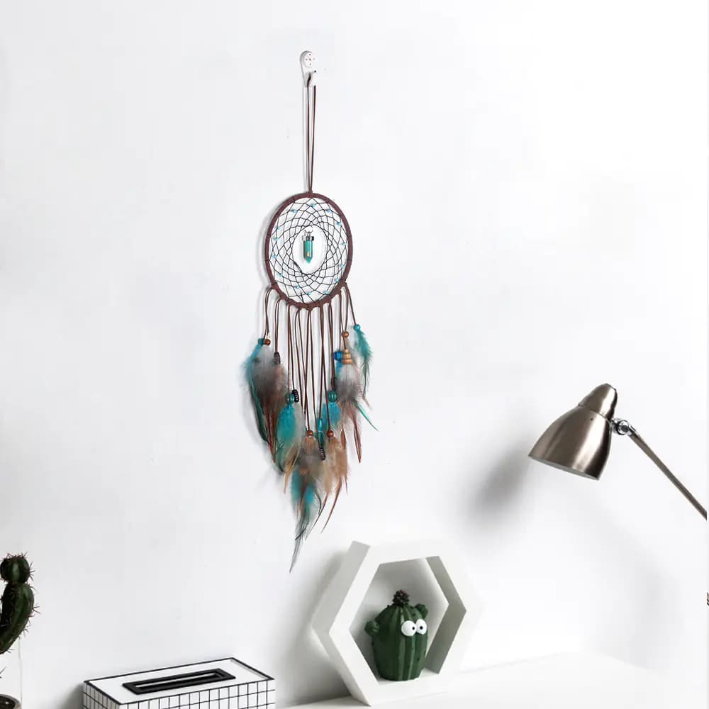 Feather Dream Catcher with LED Lights for Home Decor