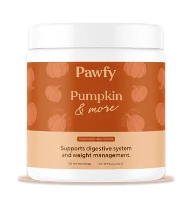Pawfy Pumpkin for Dogs - Natural Fiber Supplement | Organic Pumpkin Powder for Dogs with Digestive Support | Supports Stomach Healthy Digestion - 100% Pumpkin Puree Fiber
