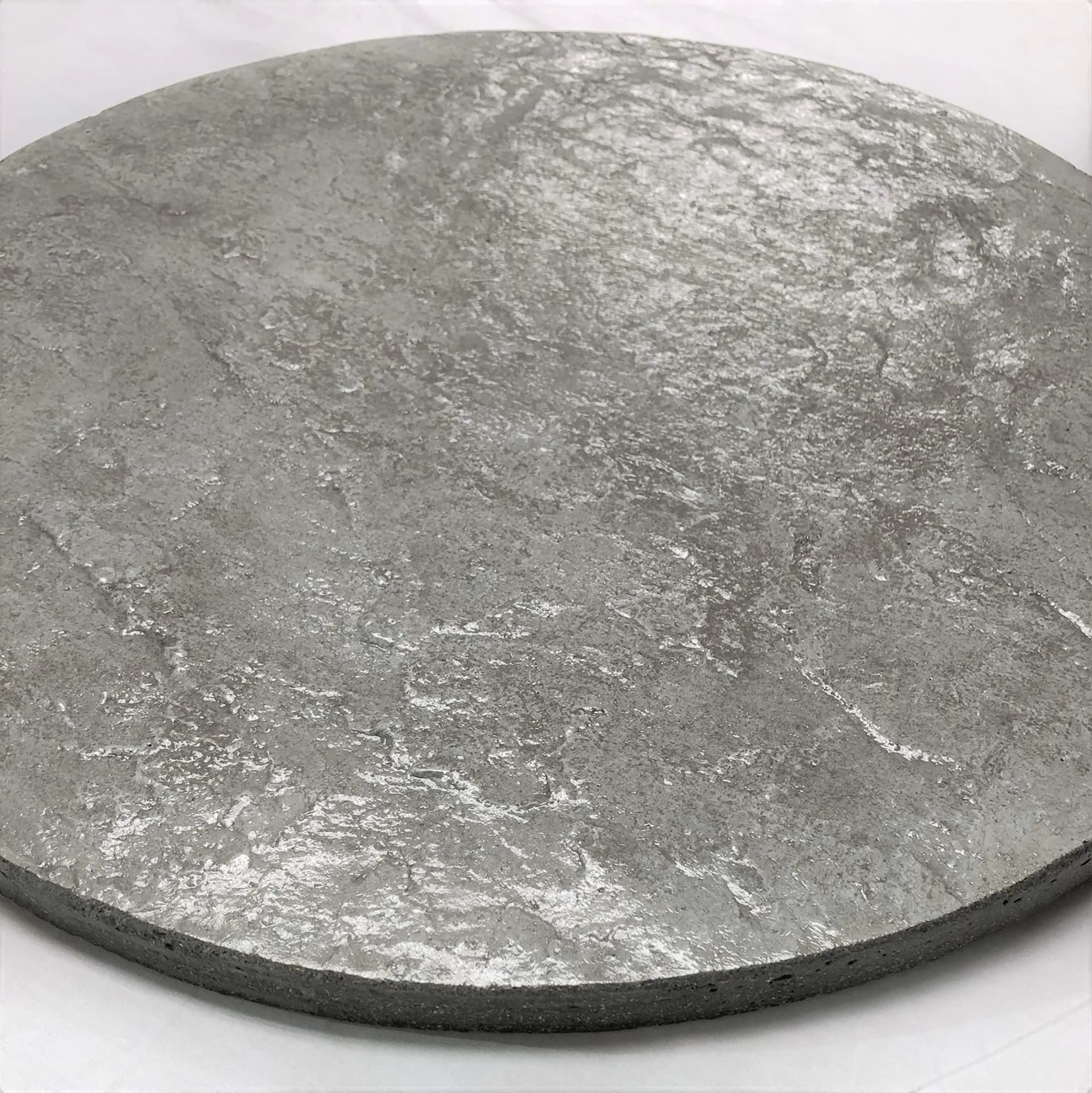 Unique Concrete Lazy Susan Handcrafted Made in The USA Cement Turntable Home-Decor (10" Uncolored)