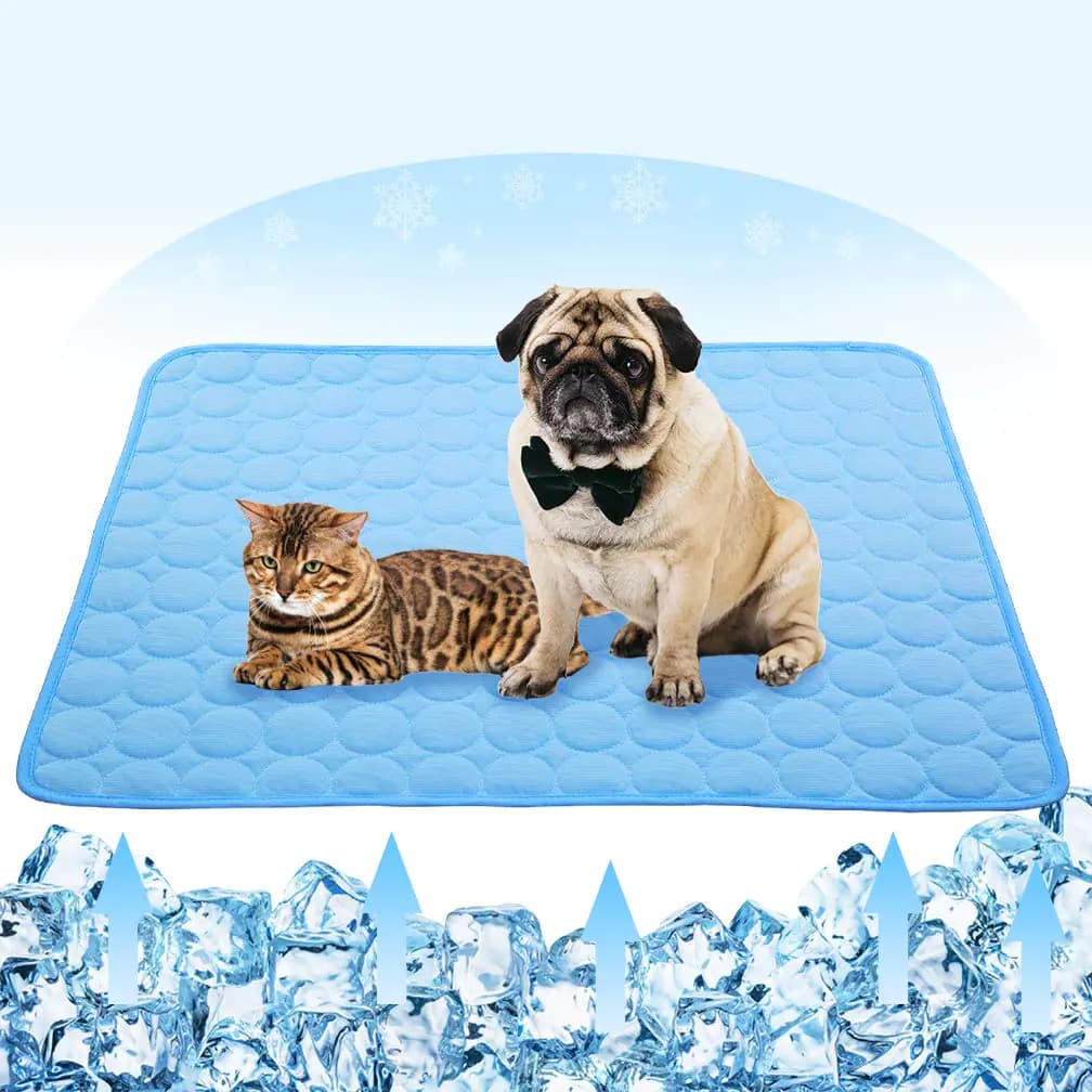 Summer Cooling Mat for Cats Dogs Blue
