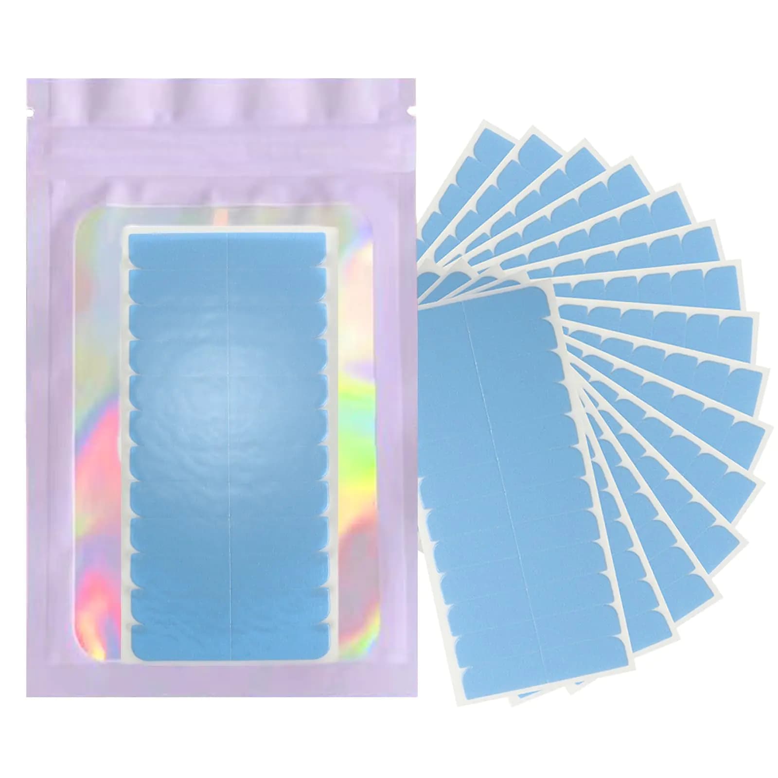 240PCS Hair Extension Tape Adhesive 1.57 x 0.31 Inch Pre-cut Double Sided Adhesive Tapes in Hair Extensions Beauty Tool for Human Hair Replacement Waterproof Tape