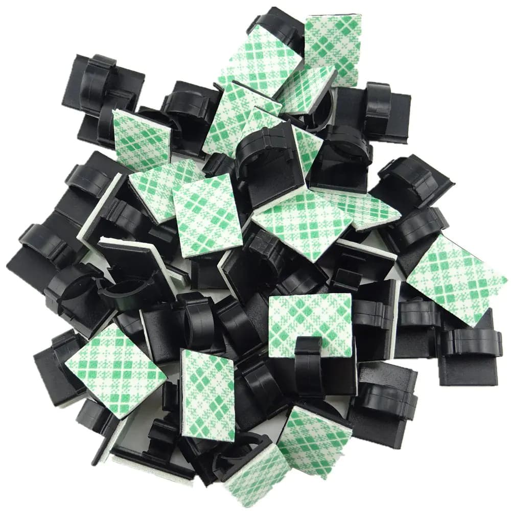 Adhesive Cable Clips Organizer Set 100 Pieces