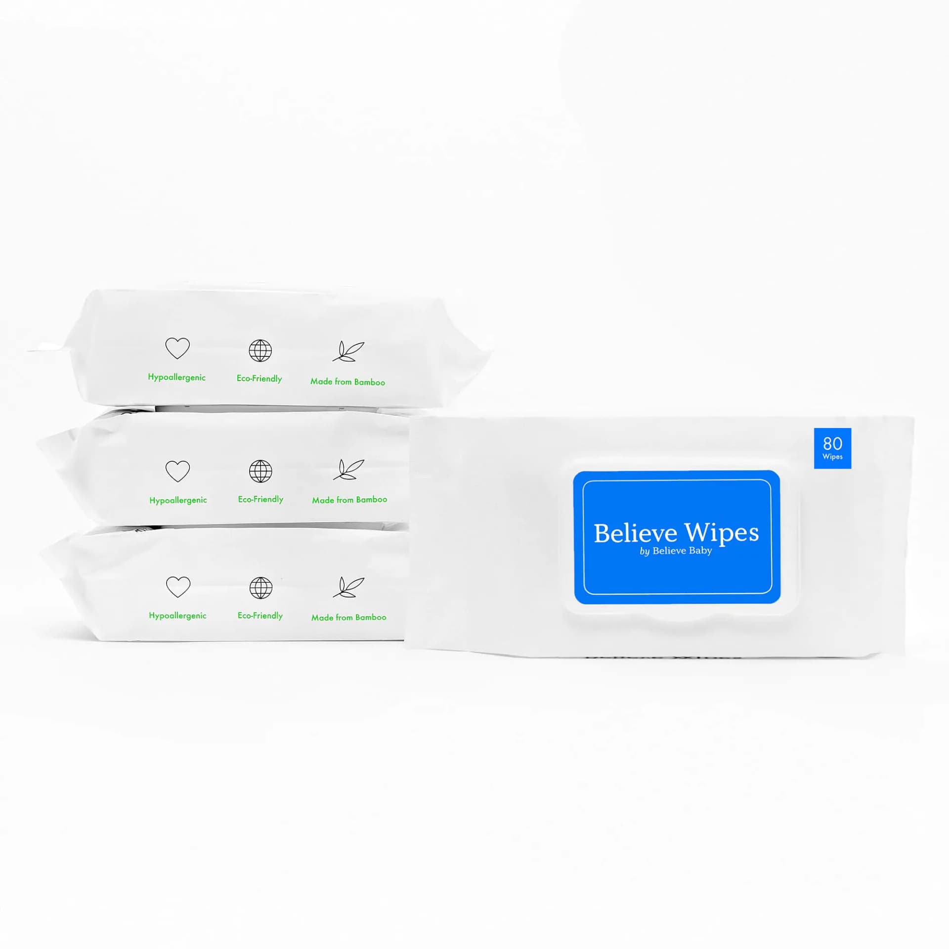 Bamboo Baby Wipes Hypoallergenic Water Based 320ct