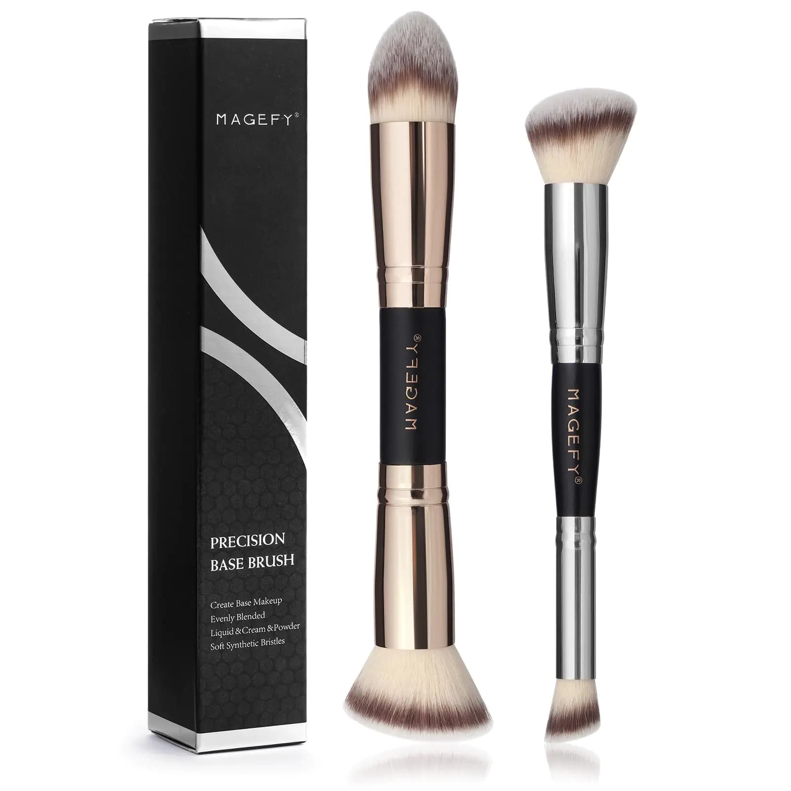 Premium Double-Ended Foundation Makeup Brushes Set