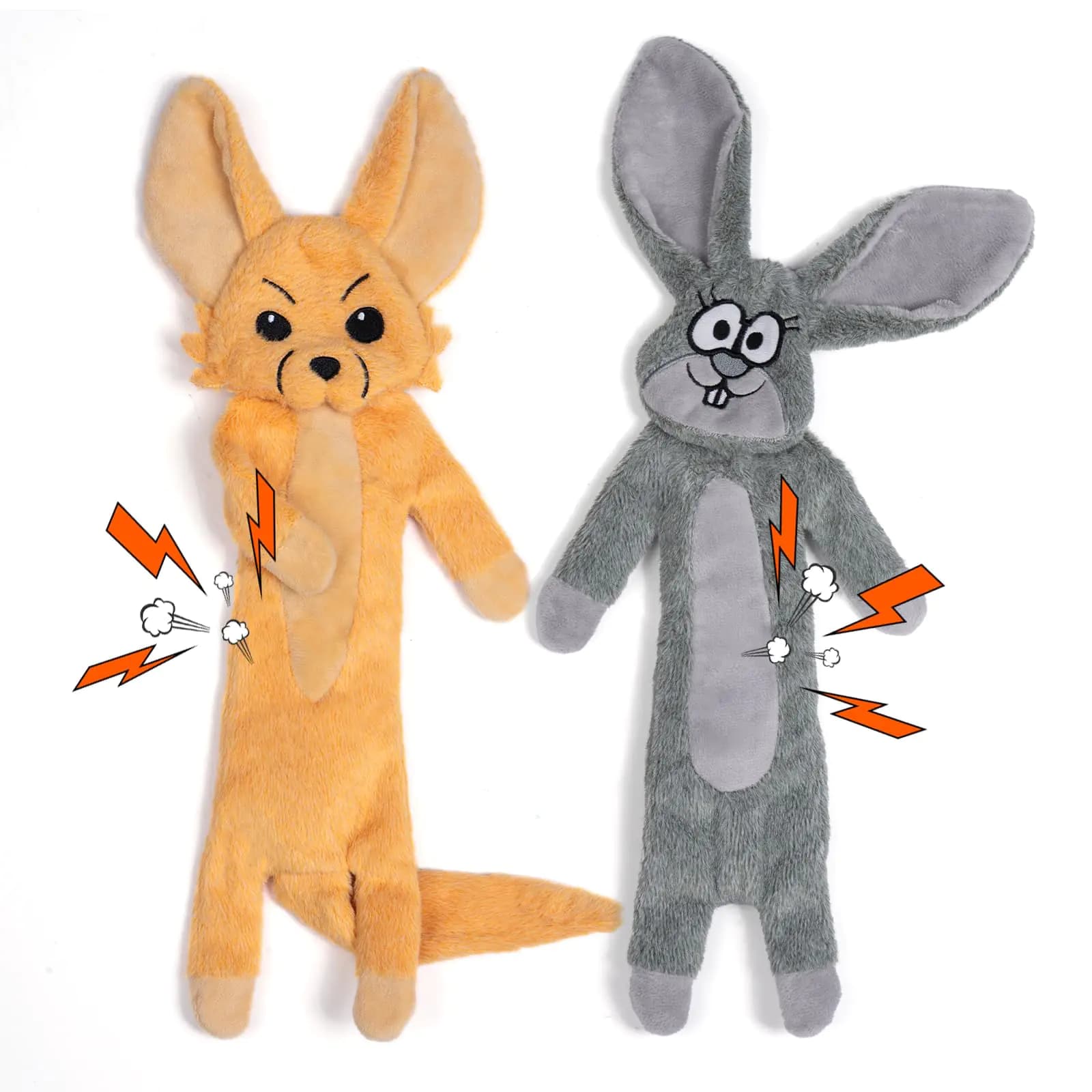 Squeaky Crinkle Dog Toys for Aggressive Chewers