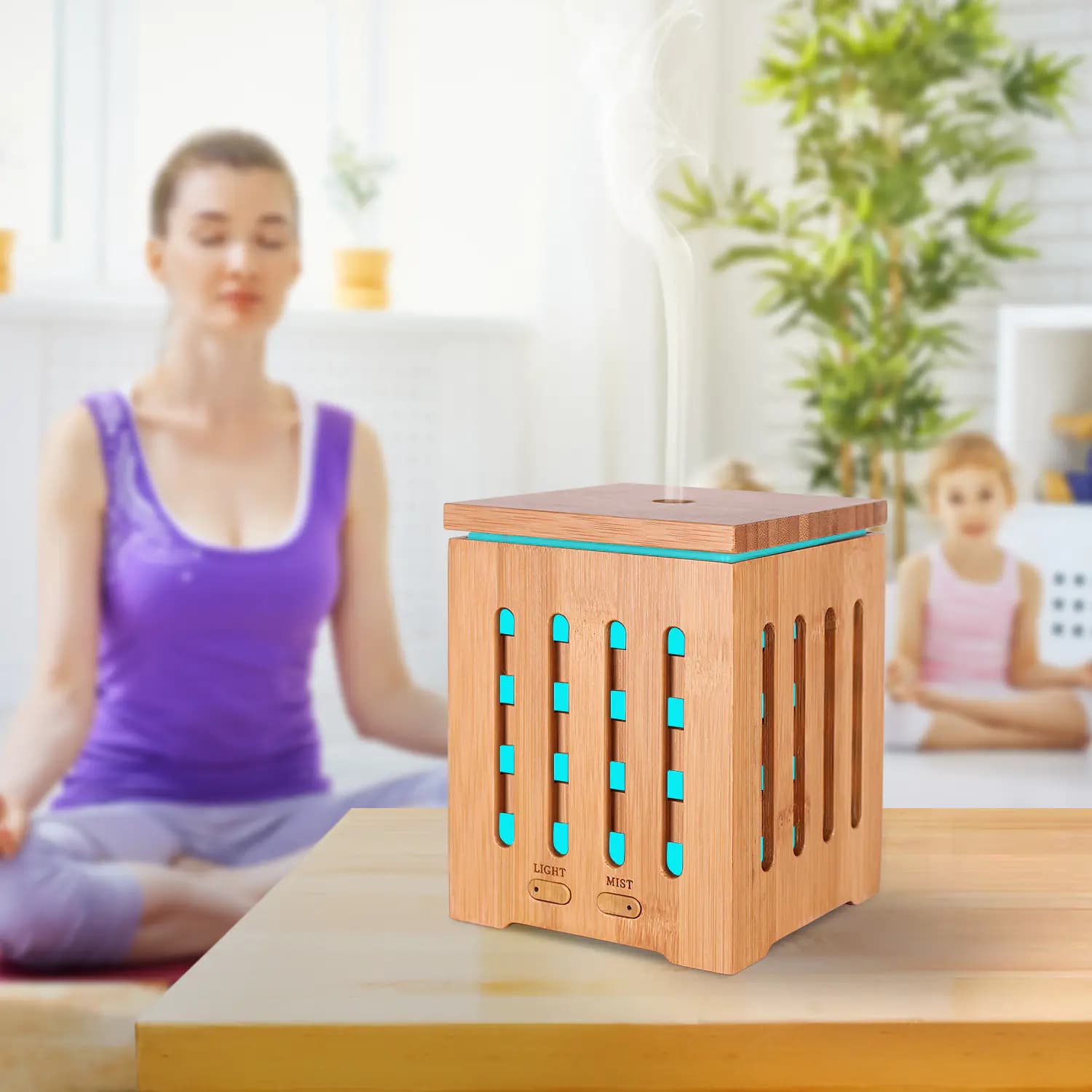 Bamboo Wood 200ML Aromatherapy Diffuser with LED Lights
