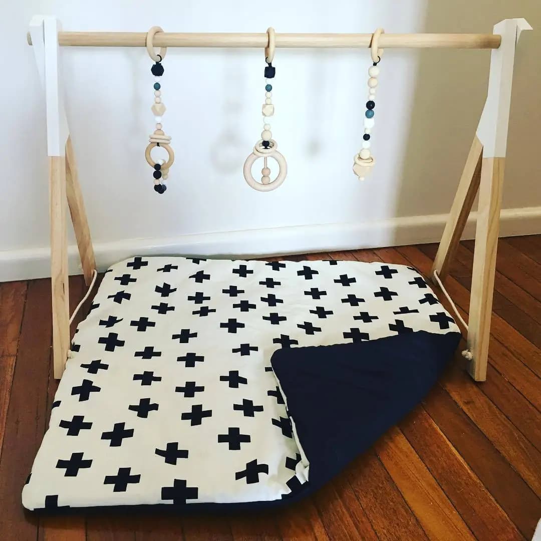 Kids Fitness Equipment, Baby Gym Rack, Wooden Craft