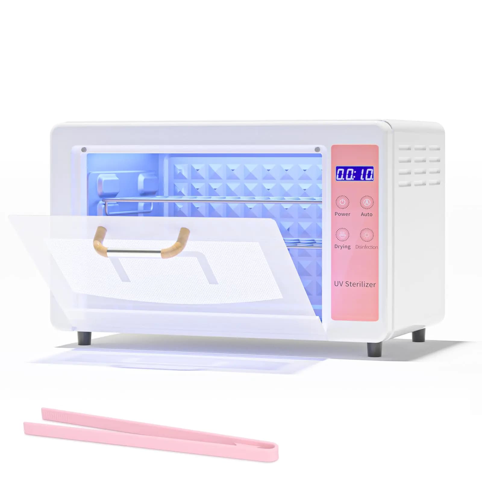 Yofuly Sterilizer for Esthetician 10L Large Sterilizer for Nail Tools Multi-Functional Nail Cleaner Box Large Capacity Cleaning Cabinet for Home Use Barbers Beauty Salons and Spas