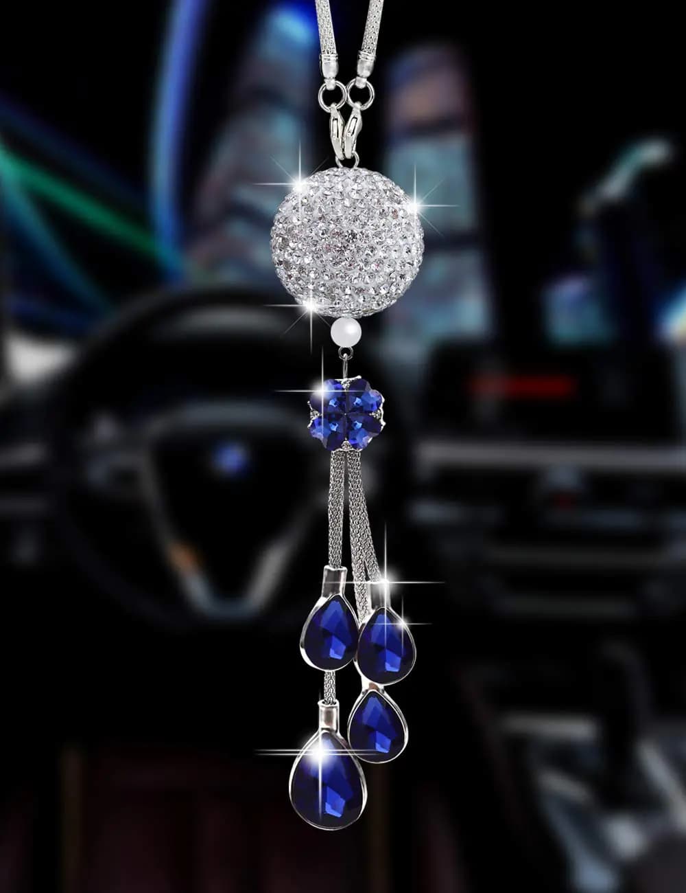 Crystal Sun Catcher Rear View Mirror Charm