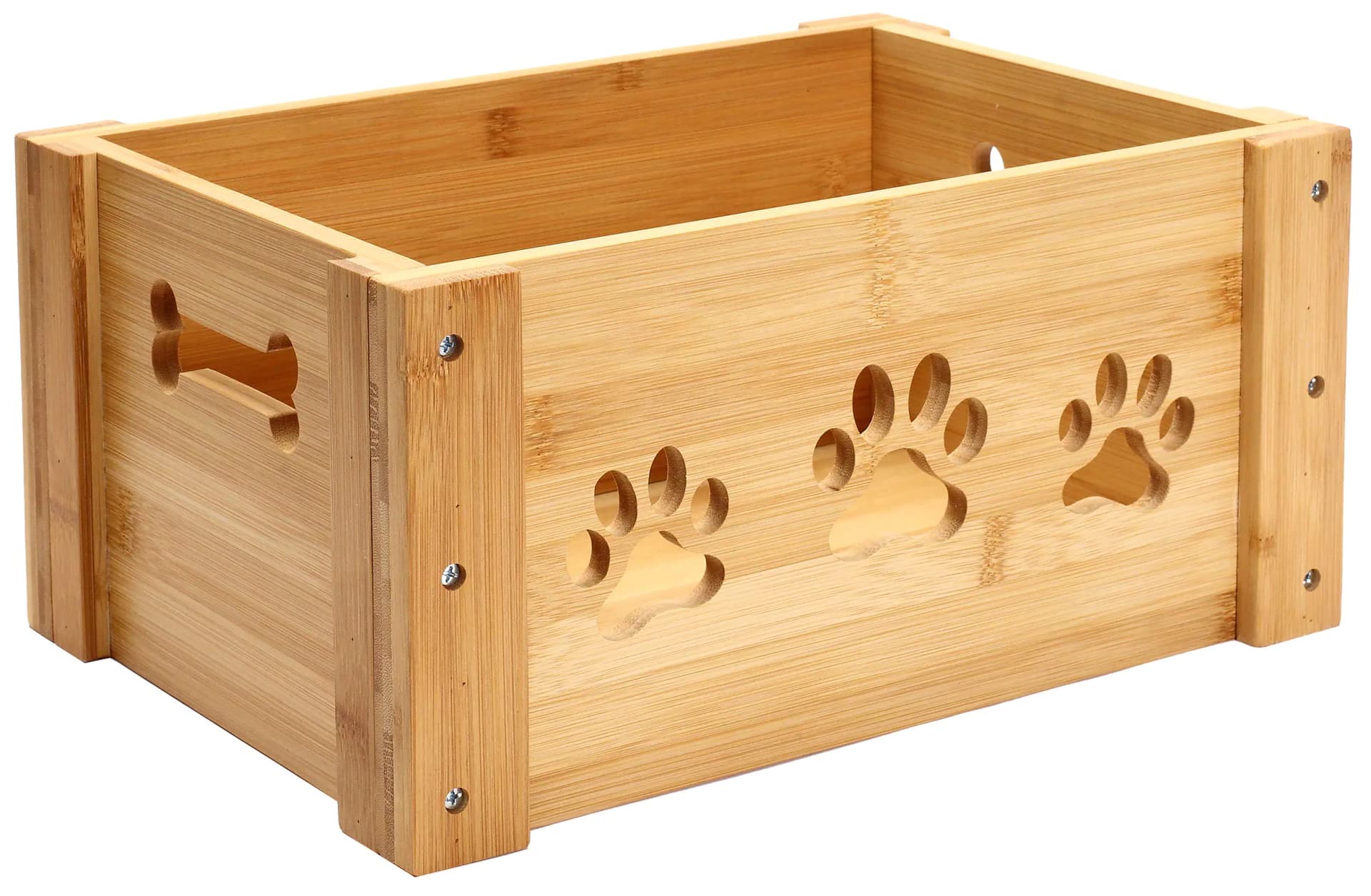 Wooden Pet Storage Box with Dividers
