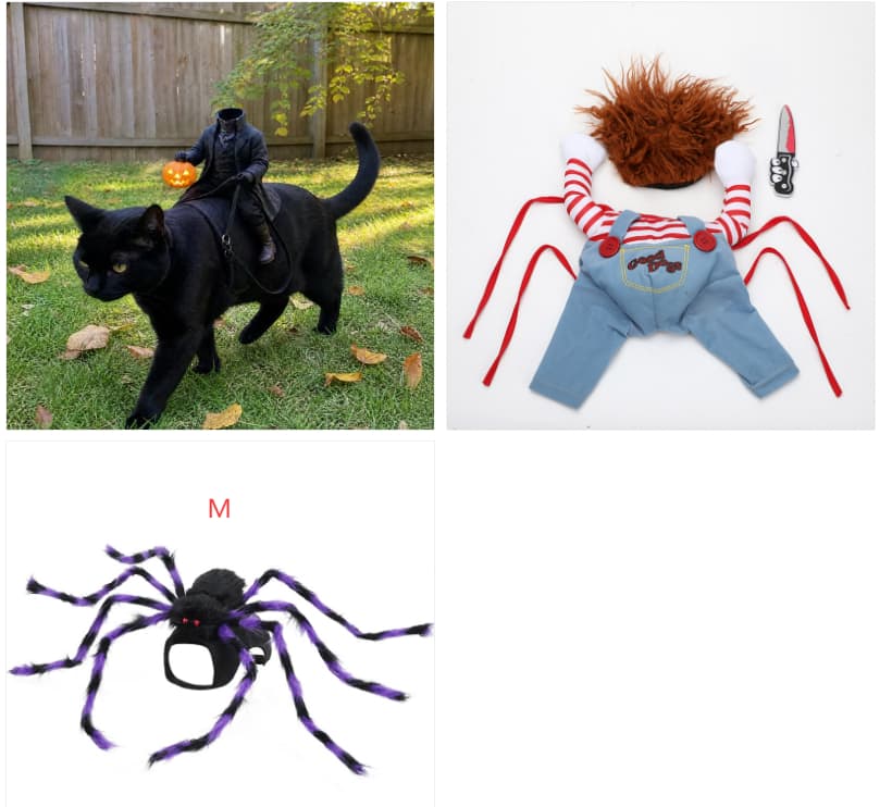 Halloween Pet Costume Pet Dog Funny Clothes Adjustable Dog Cosplay Costume Scary Costume Party Gatherings