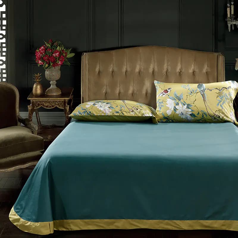 60s Long-staple Cotton Satin Bedding Set with Stripes