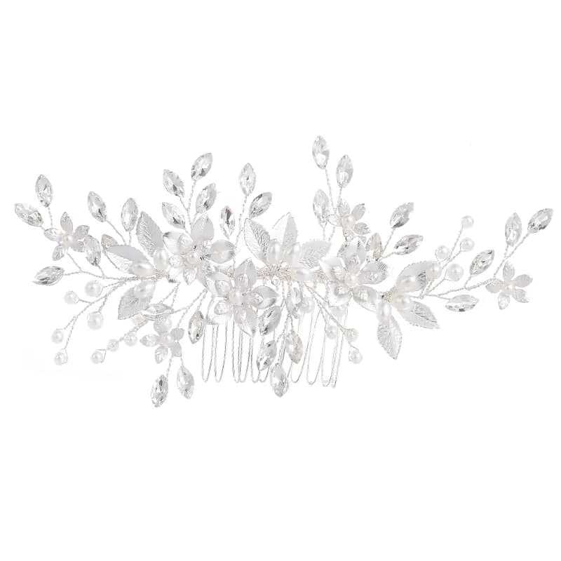 Handcrafted Bridal Hair Accessories with Rhinestones