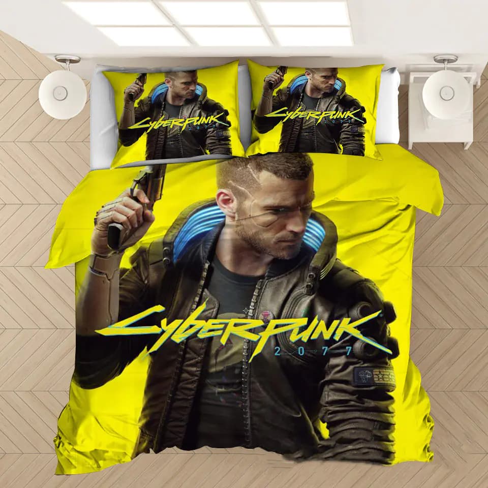 3D Digital Print Cyberpunk Bedding Set (4 Pieces)