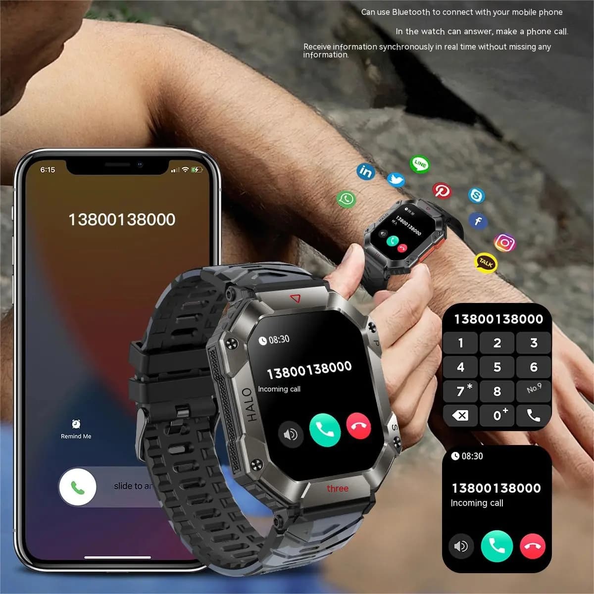 Outdoor Bluetooth Calling Smart Watch