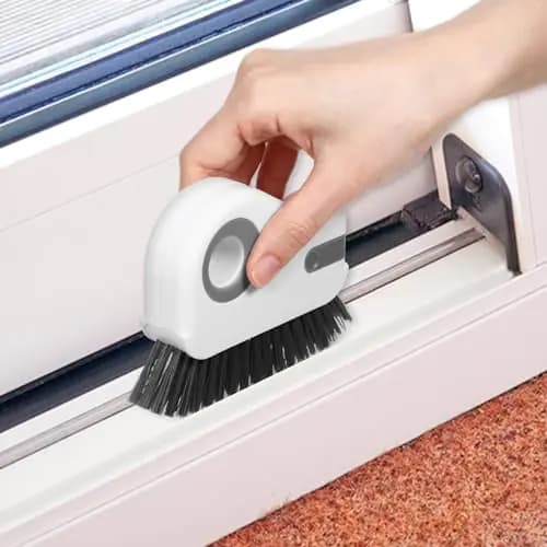 Window Groove Cleaning Brush with Dustpan