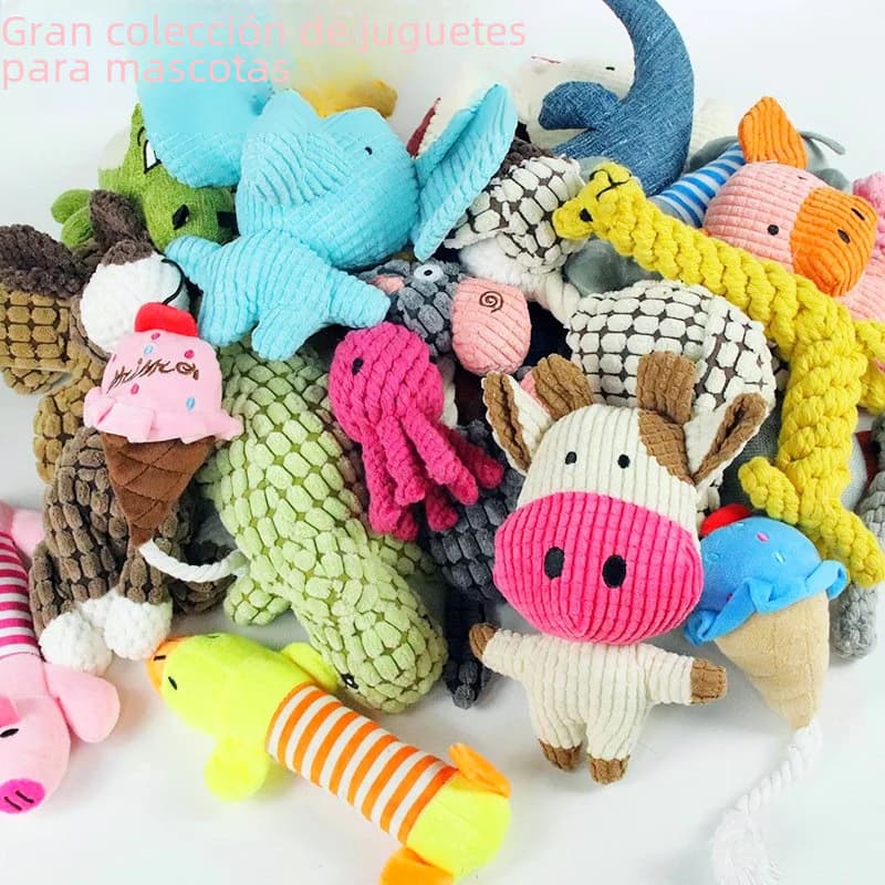 Durable Chew Dog Toys - Cartoon Plush Pet Toys