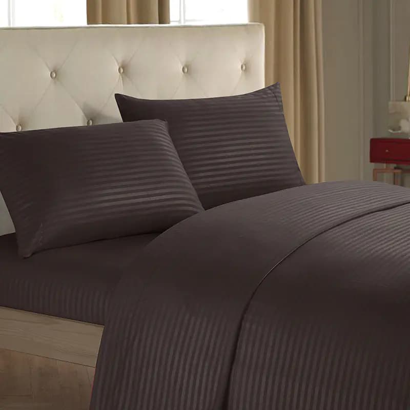 Imitation Satin Striped 3/4-Piece Bedding Set
