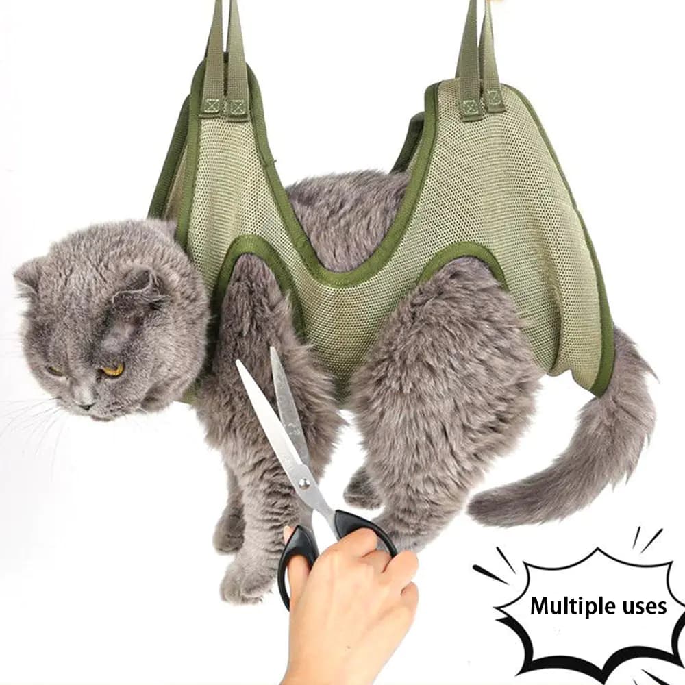 Cat Grooming Restraint Bag and Beauty Supplies Set