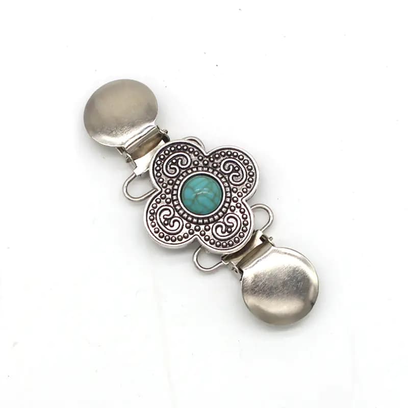 Turquoise Sweater Clip Brooch for Women Fashion