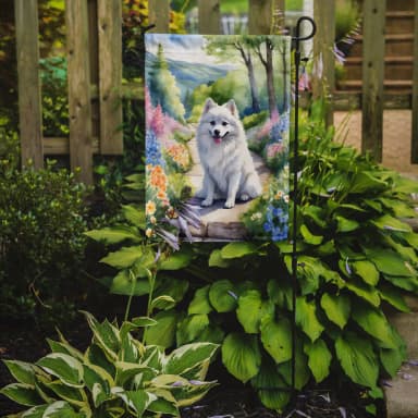 American Eskimo Spring Garden Flag
