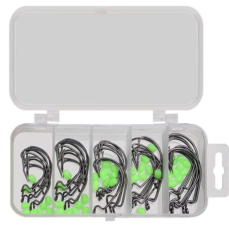 Weihong Sports Crank Hook Set Black Nickel Fishing Gear
