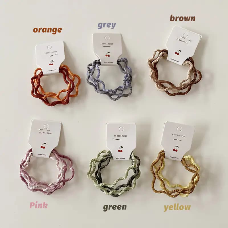 Candy Gradient Wave Hair Ties - Basic Hair Accessories