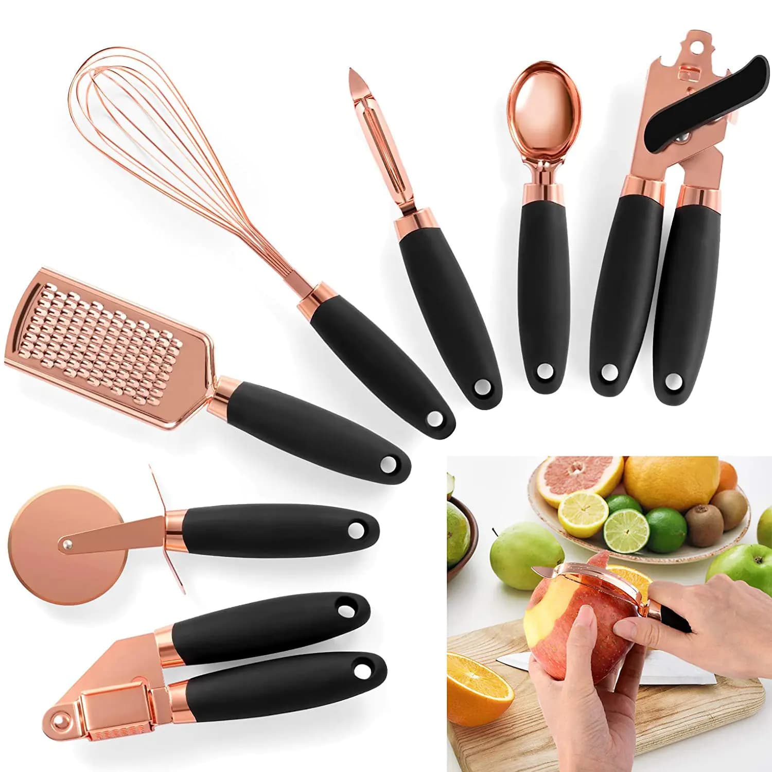 7-Piece Set of Stainless Steel Kitchen Gadgets
